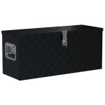 Vidaxl bo�te en aluminium 70 x 24 x 42 cm trap�zo�dal argent�
