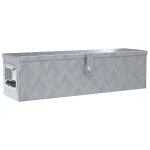 Vidaxl bote en aluminium 80, 5 x 22 x 22 cm argent