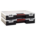 Vidaxl botes d'assortiment 2 pcs 460x325x80 mm plastique