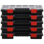 Vidaxl bo�tes d'assortiment 5 pcs 34, 5x25x5 cm polypropyl�ne