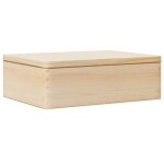 Vidaxl bote en bois avec couvercle 40x30x13 cm bois de pin massif