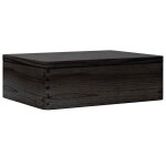 Vidaxl boîte en bois avec couvercle noir 40x30x13cm bois de pin massif Vidaxl boîte en bois avec couvercle noir 40x30x13cm bois de pin massif