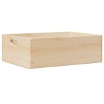 Vidaxl bo�te en bois avec poign�es 40x30x13 cm bois de pin massif