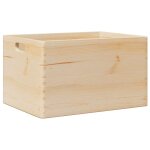 Vidaxl bo�te en bois avec poign�es 40x30x23 cm bois de pin massif