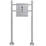 Vidaxl bo�te � lettre sur support en acier inoxydable