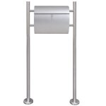 Vidaxl bote  lettre sur support en acier inoxydable