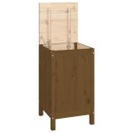 Vidaxl bote  linge marron miel 44x44x76 cm bois massif de pin