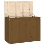 Vidaxl bo�te � linge marron miel 88, 5x44x66 cm bois massif de pin