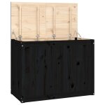 Vidaxl boîte à linge noir 88, 5x44x66 cm bois massif de pin Vidaxl boîte à linge noir 88, 5x44x66 cm bois massif de pin