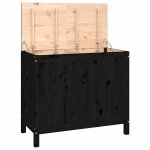 Vidaxl bo�te � linge noir 88, 5x44x76 cm bois massif de pin