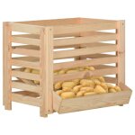 Vidaxl boîte à pommes de terre 60x40x50 cm bois de pin solide Vidaxl boîte à pommes de terre 60x40x50 cm bois de pin solide
