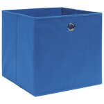 Vidaxl boîtes de rangement 10 pcs bleu 32x32x32 cm tissu Vidaxl boîtes de rangement 10 pcs bleu 32x32x32 cm tissu