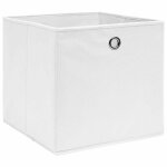 Vidaxl bo�tes de rangement 10 pcs tissu intiss� 28x28x28 cm blanc