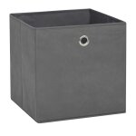 Vidaxl bo�tes de rangement 10 pcs tissu intiss� 28x28x28 cm gris