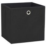 Vidaxl botes de rangement 10 pcs tissu intiss 28x28x28 cm noir