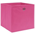 Vidaxl botes de rangement 10 pcs tissu intiss 28x28x28 cm rose