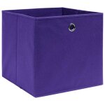 Vidaxl bo�tes de rangement 10 pcs violet 32x32x32 cm tissu