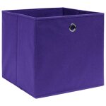 Vidaxl bo�tes de rangement 10 pcs violet 32x32x32 cm tissu