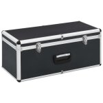 Vidaxl bo�tes de rangement 2 pcs noir aluminium