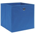 Vidaxl boîtes de rangement 4 pcs bleu 32x32x32 cm tissu Vidaxl boîtes de rangement 4 pcs bleu 32x32x32 cm tissu