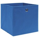 Vidaxl botes de rangement 4 pcs tissu intiss 28x28x28 cm bleu