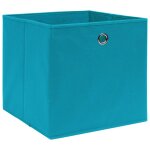 Vidaxl boîtes de rangement 4 pcs tissu intissé 28x28x28 cm bleu azuré Vidaxl boîtes de rangement 4 pcs tissu intissé 28x28x28 cm bleu azuré