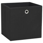 Vidaxl botes de rangement 4 pcs tissu intiss 28x28x28 cm noir