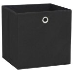 Vidaxl bo�tes de rangement 4 pcs tissu intiss� 28x28x28 cm noir