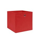 Vidaxl bo�tes de rangement 4 pcs tissu intiss� 28x28x28 cm rouge