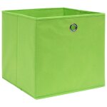 Vidaxl botes de rangement 4 pcs tissu intiss 28x28x28 cm vert