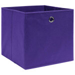 Vidaxl bo�tes de rangement 4 pcs tissu intiss� 28x28x28 cm violet