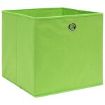 Vidaxl bo�tes de rangement 4 pcs vert 32x32x32 cm tissu