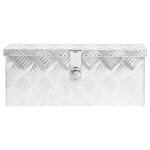 Vidaxl bote de rangement argent 50x15x20, 5 cm aluminium