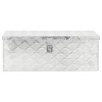 Vidaxl boîte de rangement argenté 70x31x27 cm aluminium Vidaxl boîte de rangement argenté 70x31x27 cm aluminium