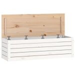 Vidaxl bo�te de rangement blanc 109x36, 5x33 cm bois massif de pin