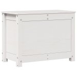 Vidaxl bo�te de rangement blanc 60x32x45, 5 cm bois massif de pin