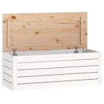 Vidaxl bote de rangement blanc 89x36, 5x33 cm bois massif de pin