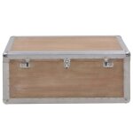 Vidaxl boîte de rangement bois de sapin massif 91x52x40 cm marron Vidaxl boîte de rangement bois de sapin massif 91x52x40 cm marron