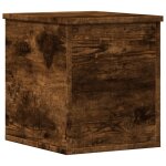 Vidaxl bote de rangement chne fum 30x35x35 cm bois d'ingnierie