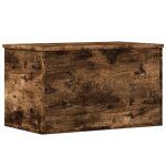 Vidaxl bo�te de rangement ch�ne fum� 60x35x35 cm bois d'ing�nierie
