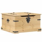 Vidaxl bote de rangement corona 78x78x45 cm bois de pin massif