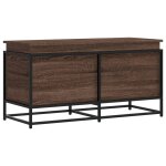 Vidaxl bo�te de rangement avec couvercle ch�ne marron bois ing�nierie