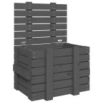 Vidaxl boîte de rangement gris 58x40, 5x42 cm bois massif de pin Vidaxl boîte de rangement gris 58x40, 5x42 cm bois massif de pin