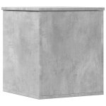 Vidaxl bo�te de rangement gris b�ton 40x42x46 cm bois d'ing�nierie