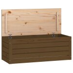 Vidaxl bote de rangement marron miel 89x36, 5x33 cm bois massif pin