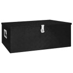 Vidaxl bo�te de rangement noir 100x55x37 cm aluminium
