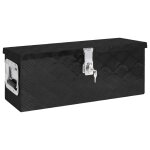Vidaxl bo�te de rangement noir 60x23, 5x23 cm aluminium
