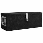 Vidaxl bo�te de rangement noir 60x23, 5x23 cm aluminium