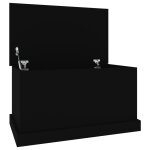 Vidaxl bo�te de rangement noir 70x40x38 cm bois d'ing�nierie