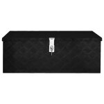 Vidaxl bote de rangement noir 80x39x30 cm aluminium